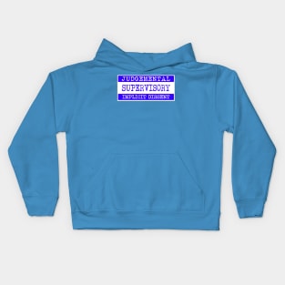 Blue Warning Kids Hoodie